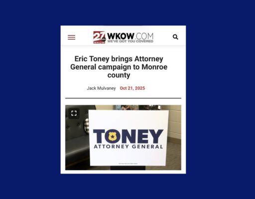 Eric Toney brings Attorney General campaign to Monroe county